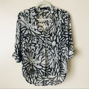 Printed chiffon top by ANGL